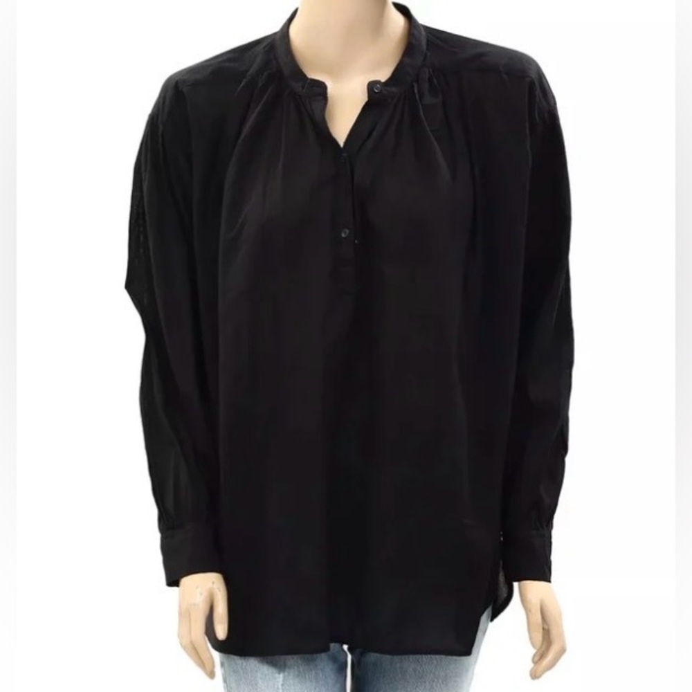 Nili Lotan Miles Black Tunic Top XS Small